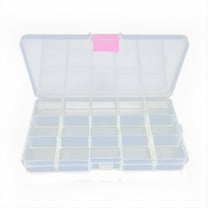 15 Grids Plastic Bead Organizer Box, Organizer Container Storage Box, Small Size Case with Lid, Dividers for Beads Jewlery Crafts Fishing Tackles
