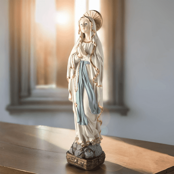 15H Virgin Mary Praying Statue Catholic Resin Figurine Home & Outdoor Garden Decor