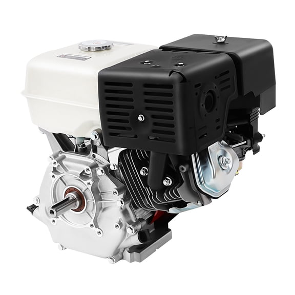 15 HP Gas Engine, Gasoline Engine, 9700W 4-Stroke Horizontal Shaft Motor, 3600 RPM, Large Fuel Tank, Low Oil Alert, Air Cooled, for Power Equipment, Machinery, Farm, Industrial Use