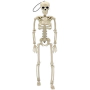 15" Halloween Posable Skeleton Decorations, Plastic Human Full Body Bones with Movable Joints Skeleton for Haunted House Graveyard Props Indoor Outdoor Party Supplies
