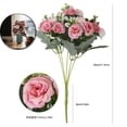 thumbnail image 1 of 15 HeadsFake Roses Artificial Flowers for Outdoors Spring Valentines Day Decorations, UV Resistant Fake Flower Bouquet Faux Silk Roses for Wedding Home Cemetery Summer Decor, 1 of 5
