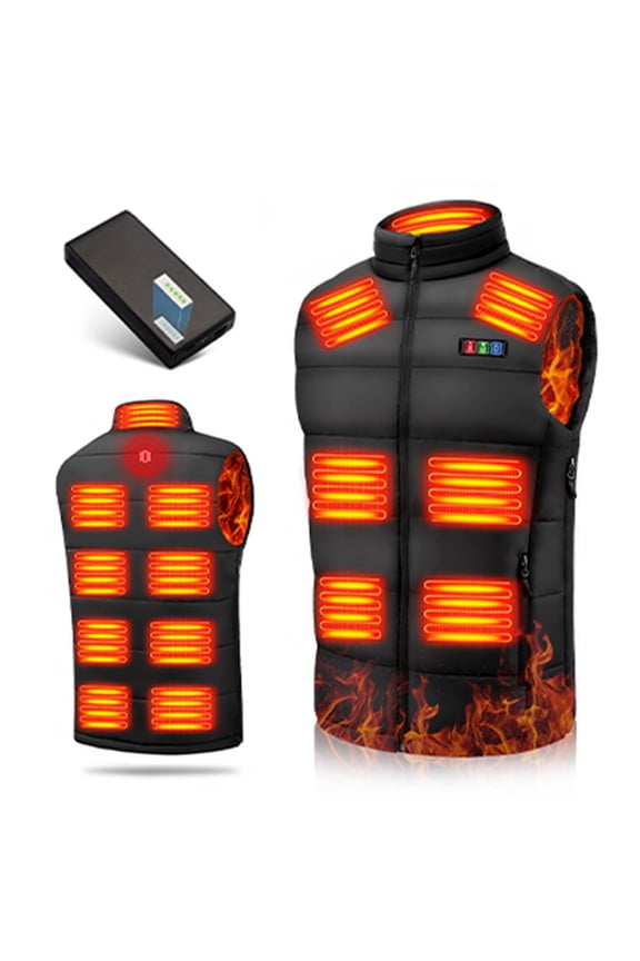 15 Heating Zone Electric Vest with 35000mAH Battery Three-in-One Smart Control Unisex Winter Heating Jacket