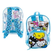 15" Hello Kitty & Friends Clear Backpack W/Lunch - Blue