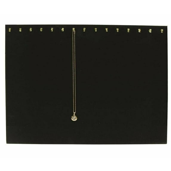15 Hooks Black Necklace Display Easel Stand