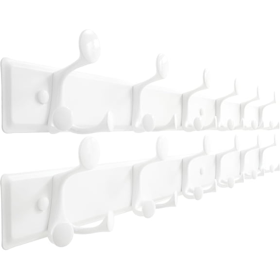 15 Hooks Wall Mounted Coat Rack, 30 Inch Modern Coat Hanger for Entryway, Bathroom, Garage, Lightweight with 16 Inch Stud Spacing Design