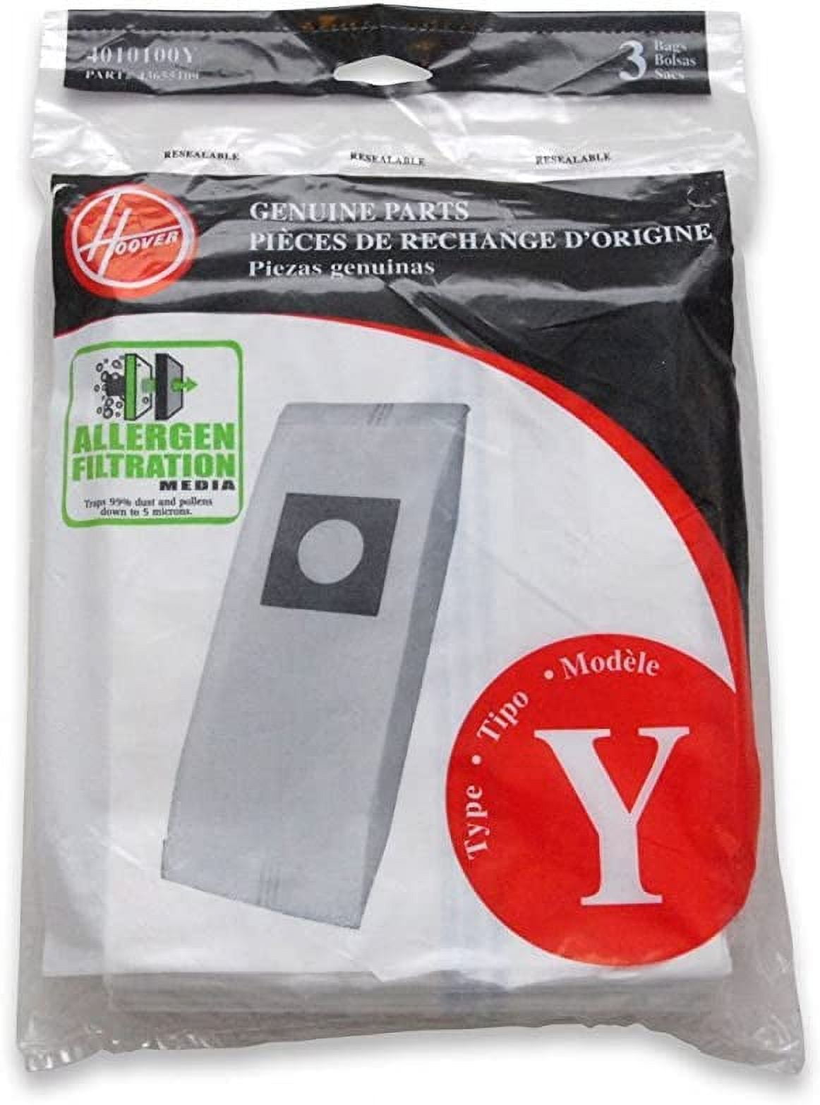 15 Hoover Type Y Allergen Bag 4010100Y 5 packs of 3
