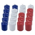 thumbnail image 1 of 15 Hour Patriotic Lightly Scented Votive Candles 20 Candles Per Box with Textured Outer Finish 7 Red 7 White 6 Blue Made in The USA, 1 of 2