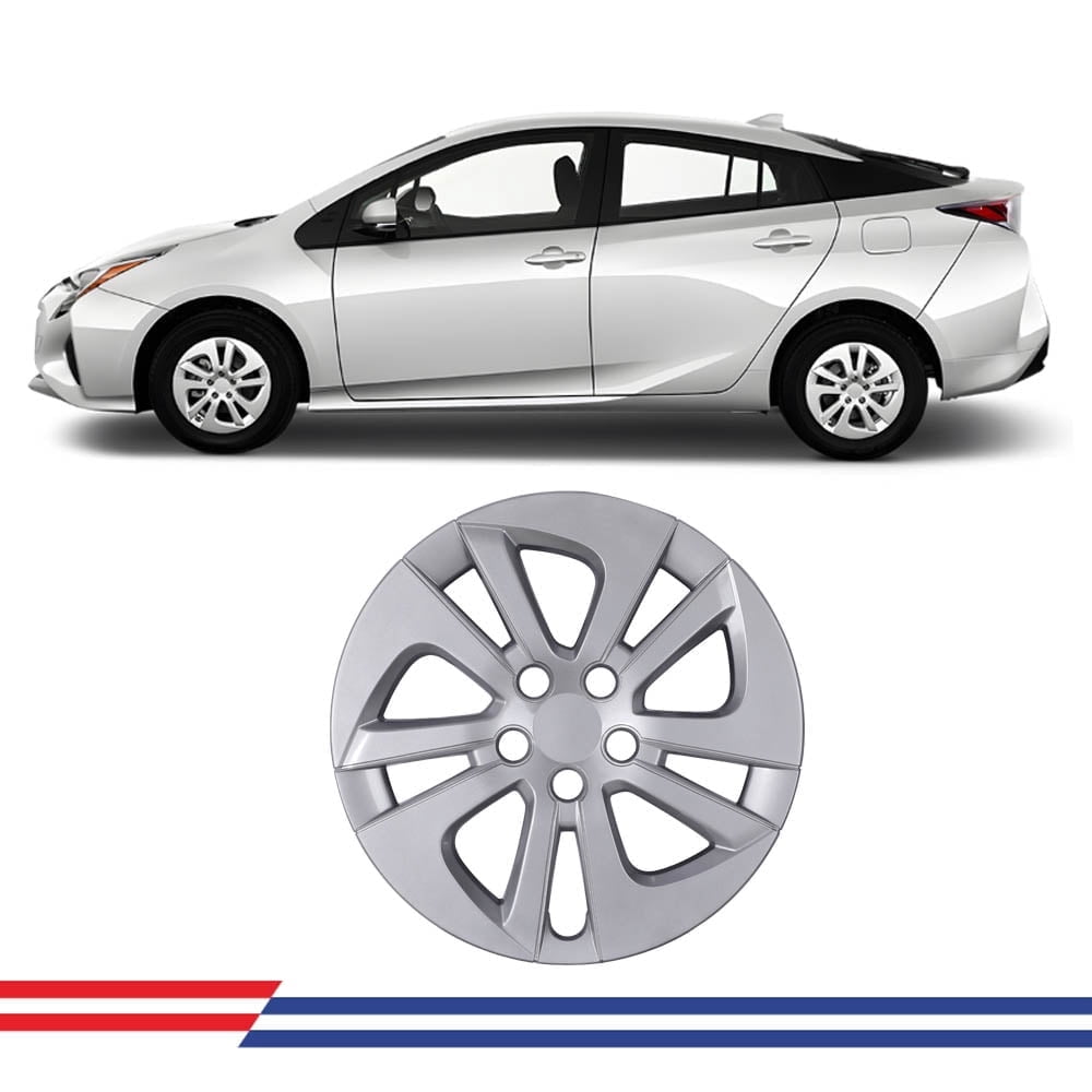 15" Hubcaps for 2016-2018 Toyota Prius,Wheel Rims Cover Snap on Car Truck SUV,Compatible With Alloy Wheels,PP,Lacquer,1PC