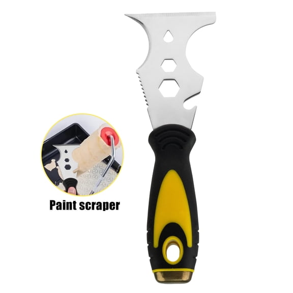 15-In-1 Paint Scraper Tool, Multifunctional Putty Knife for Wood, Taping Knife for Cleaning Paint Rollers, Removing Wall Cracks