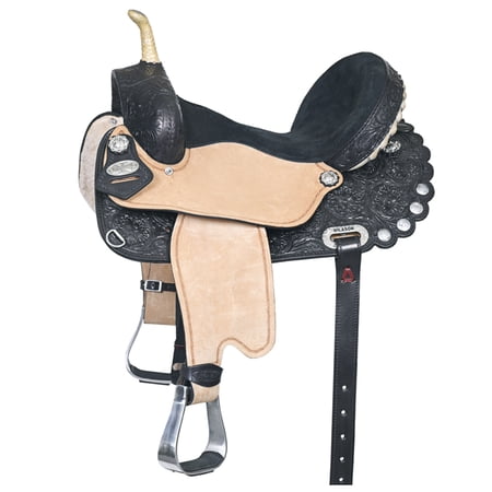15 In Flex Tree Western Horse Saddle American Leather Trail Barrel By Hilason