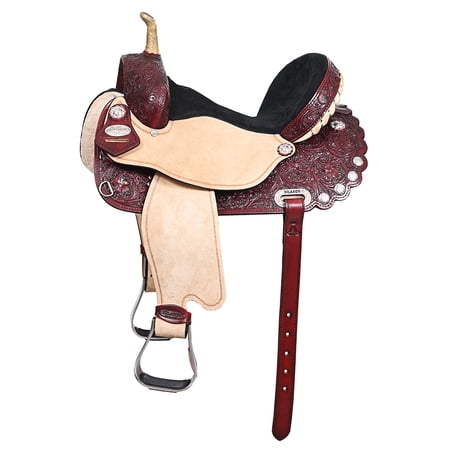 15 In Flex Tree Western Horse Saddle American Leather Trail Barrel By Hilason