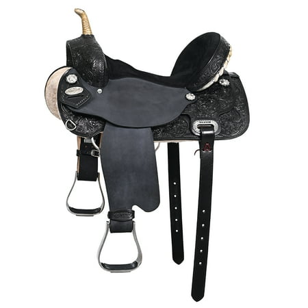 15 In Flex Tree Western Horse Saddle American Leather Trail Barrel By Hilason