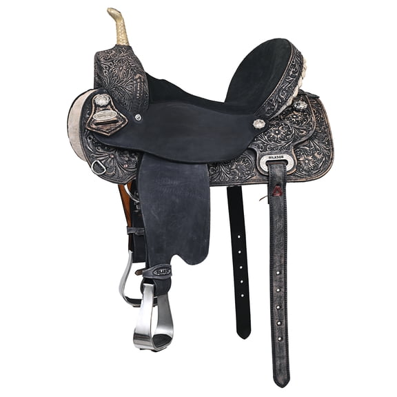 15 In Flex Tree Western Horse Saddle American Leather Trail Barrel By Hilason