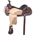 thumbnail image 1 of 15 In HILASON Western Horse Ranch Roping Roper American Leather Saddle, 1 of 7