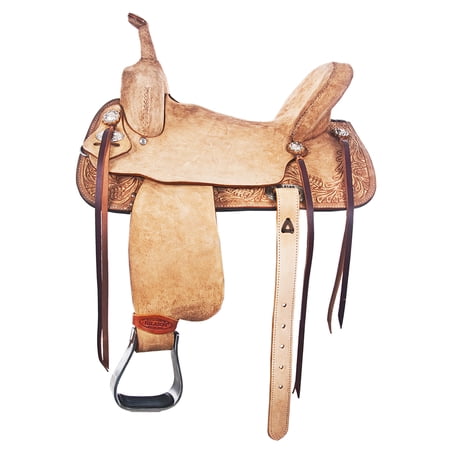 15 In Hilason Flex Tree Western Horse Saddle In American Leather Barrel Trail