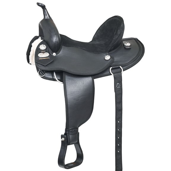 15 In Hilason Horse Trail Pleasure Endurance Synthetic Saddle Black