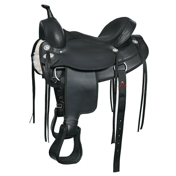 15 In Hilason Western Horse Flex Tree Saddle Cordura Synthetic Trail Pleasure Black