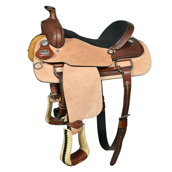 15 In Western Horse Saddle American Leather Ranch Roping Cowboy Hilason