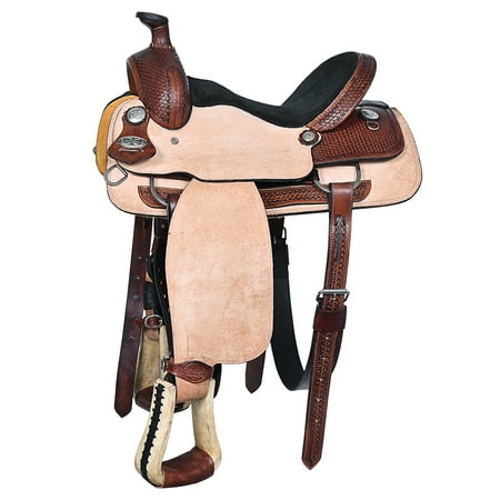 15 In Western Horse Saddle American Leather Ranch Roping Cowboy Hilason