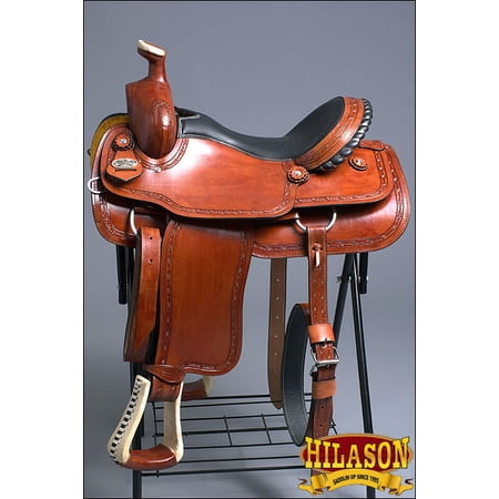 15 In Western Horse Saddle American Leather Ranch Roping Trail Hilason Tan Kote