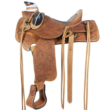 16 In Western Horse Saddle American Leather Wade Ranch Roping Dark ...
