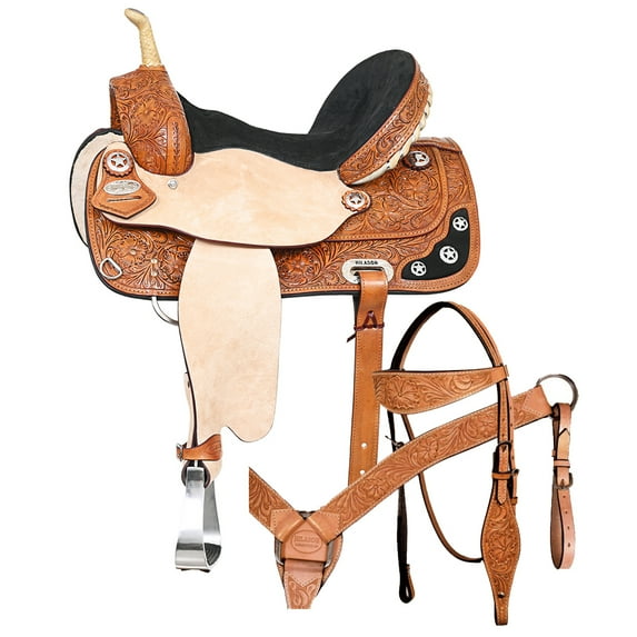 15 In Western Horse Treeless Saddle American Leather Trail Barrel Tack