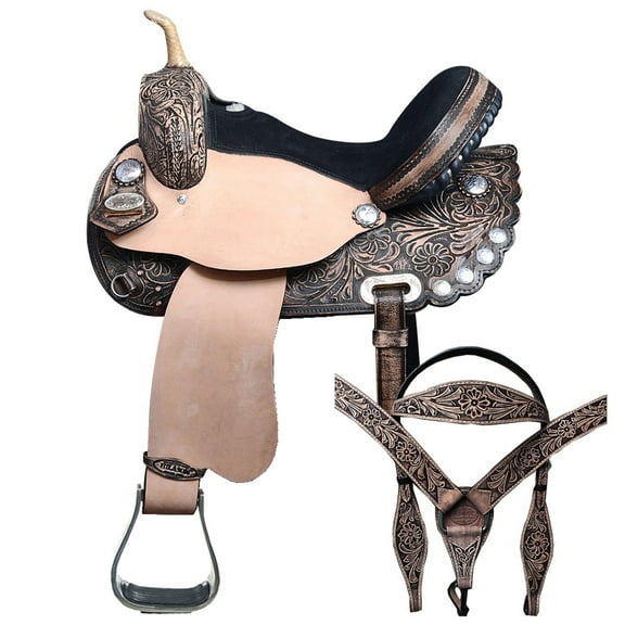 15 In Western Horse Treeless Saddle American Leather Trail Barrel Tack