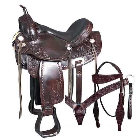 15 In Western Horse Treeless Saddle American Leather Trail Pleasure Tack