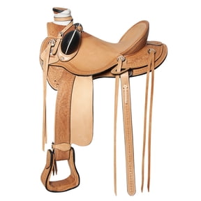 15 In Western Horse Wade Saddle American Leather Ranch Roping Tan Hilason