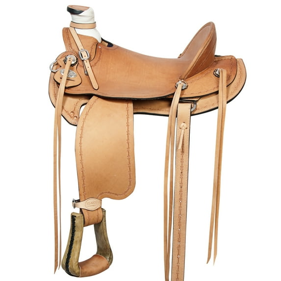 15 In Western Horse Wade Saddle American Leather Ranch Roping Tan Kote Hilason