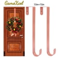 thumbnail image 1 of Gamexcel 15 in Wreath Hanger Set, Metal Over-the-Door Wreath Hooks, Copper, 2 Pack, 1 of 8