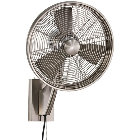 15 Inch 3 Blade Oscillating Fan-Brushed Nickel Finish-Silver Blade Color Minka Aire Fans F307-Bn