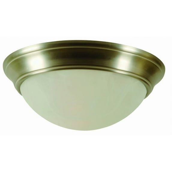 15 Inch Alabaster Twist-In Glass Step Pan Flushmount