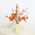 thumbnail image 1 of 15 Inch Artificial Maple Leaf Branches Orange Glossy Berry Twigs Fall Berry Stems Faux Picks and Sprays for Autumn Thanksgiving Christmas Tree DIY Decorations, 1 of 7