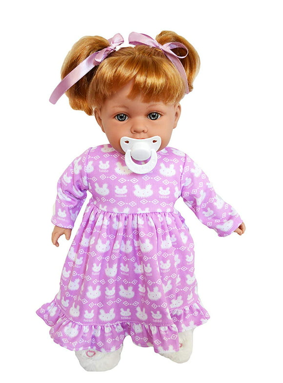 15 Inch Baby Doll Clothes- Purple Bunny Nightgown Fits 15-17 Inch Baby Dolls