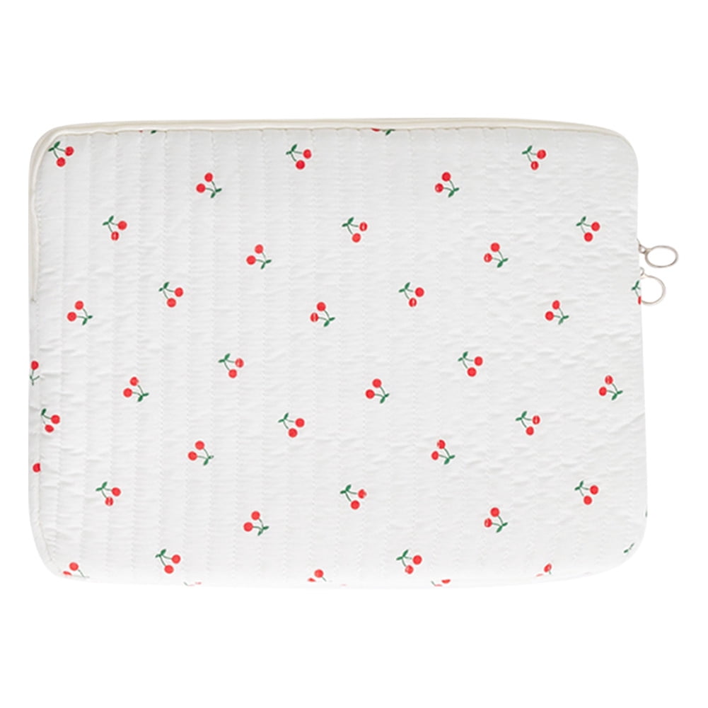 English Notebook Example 15 Inch Big Cherry Cotton Laptop Carrying Case, Quilted Notebook ...