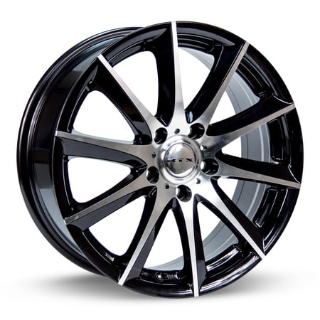 15 Inch Black Alloy Wheel Rim for Chevrolet Aveo, RTX 81338 15x6.5 4x100 4Lug
