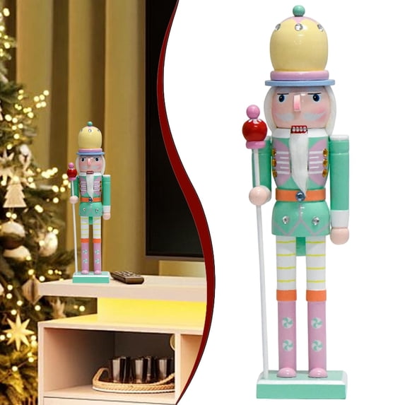 15 Inch Christmas Nutcracker Decorations, Wooden Soldier Figurine with ...