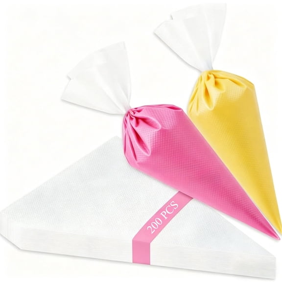 15 Inch Disposable Tipless Piping Bags, Food Grade Extra Thick Frosting Icing Bags, Non Slip Pastry Tools for Baking Decoration