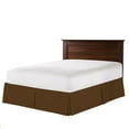 thumbnail image 1 of 15 Inch Drop Extra Long Bed Skirt Pleated and Split Corner - Queen Chocolate Solid Brushed Microfiber Wrinkle, Fade & Stain Resistant Dust Ruffle, 1 of 5