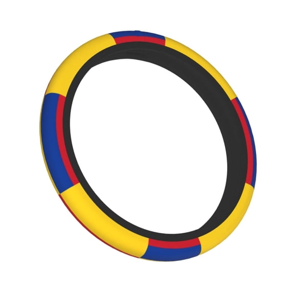 15 Inch Elastic Steering Wheel Cover Colombia Flag Steering Wheel Cover Universal Neoprene Steering Wheel Covers Protector