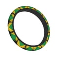 thumbnail image 1 of 15 Inch Elastic Steering Wheel Cover Jamaica Flag Jamaican Steering Wheel Cover Universal Neoprene Steering Wheel Covers Protector, 1 of 6