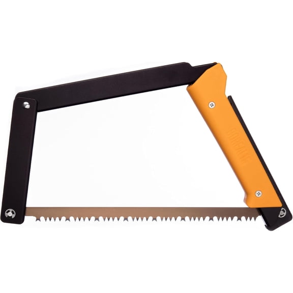 15 Inch Folding Saw with All-Purpose Saw Blade - Camping Gear For Hiking, Fishing, Hunting, Bushcraft & Survival Kit (Black Frame/Yellow Handle)