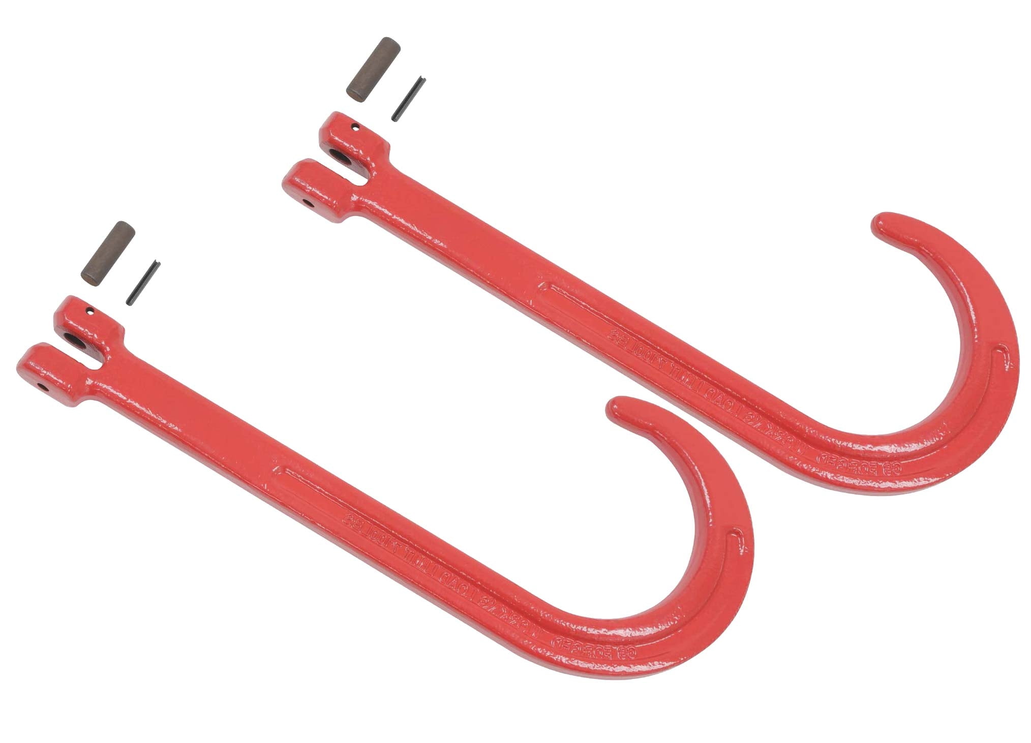 15" Inch J Hook Heavy Duty Grade G80 Tow Axle Strap Wrecker Roll Back