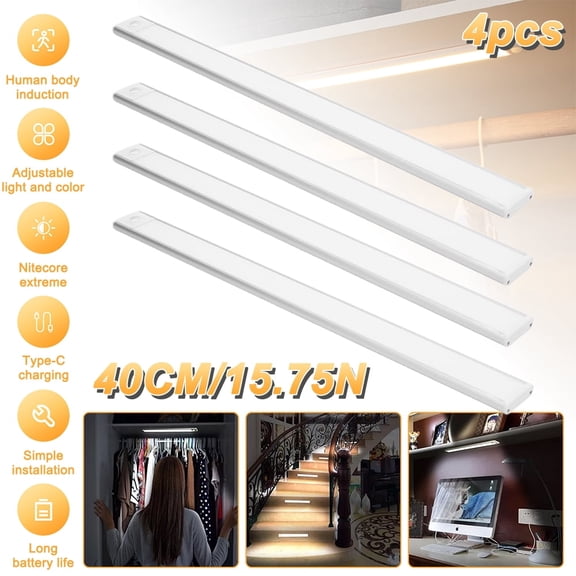15 Inch LED Under Cabinet Light Hardwired Dimmable, Under Counter Lighting for Kitchen Closet Workspace - 5000K Daylight, Matte White, CRI 90+, Hardwired Only
