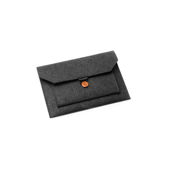 15-Inch Laptop Bag For Macbook Dark Grey，Felt Laptop Tablet Sleeve Case Bag with Zip Pocket Handbag Notebook