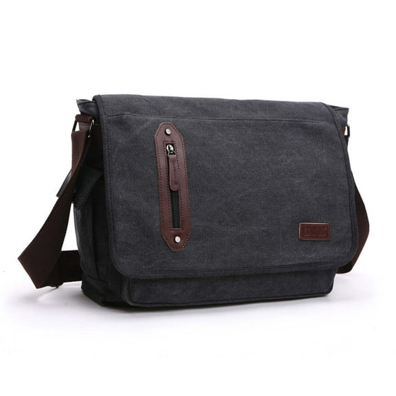 15 Inch Laptop Messenger Bag Canvas Cross Body Bag Single Shoulder Bag Handbag Messenger Bag Sling Bag for Men and Women