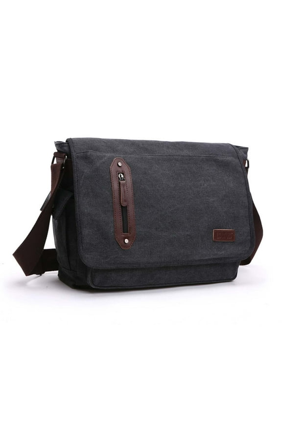 15 Inch Laptop Messenger Bag Canvas Cross Body Bag Single Shoulder Bag Handbag Messenger Bag Sling Bag for Men and Women