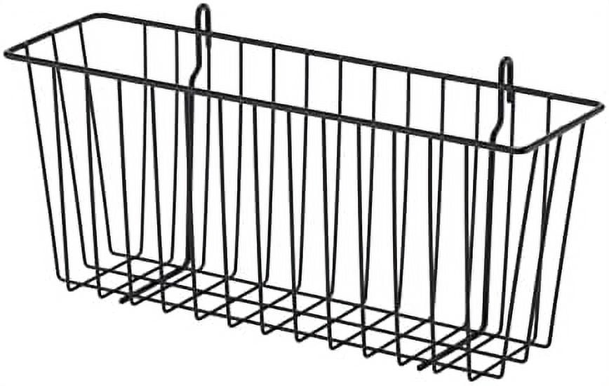 15-Inch Metal Hanging Basket to Use With Shelf Units and Storage Racks ...