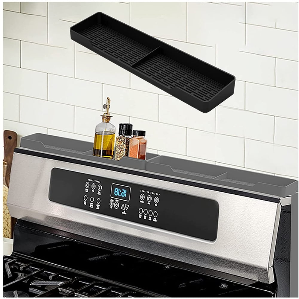 15 Inch Over Stove Top Shelf, Silicone Material Shelf